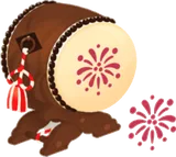 夏祭りの太鼓の木