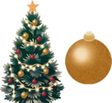 きらびやかなクリスマスの木