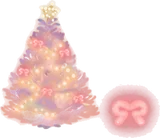 光に彩られたクリスマスの木