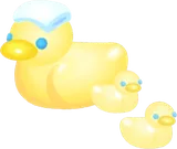 銭湯の親子アヒルの木