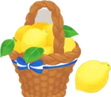 かごいっぱいのレモンの木