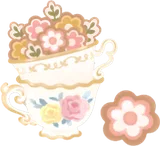 積み上がったティーカップの木