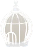 鳥籠・白