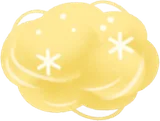 きらめく小さな雲