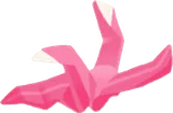愛らしい折り鶴