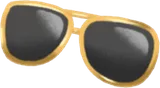金のフレームのサングラス