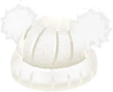 ふわふわニット帽・白