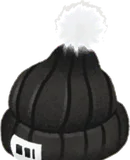 ふわふわニット帽・黒