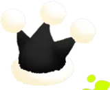ポンポン黒サンタ帽3