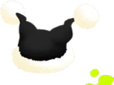 ポンポン黒サンタ帽2
