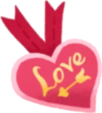 ハートのLOVEシール