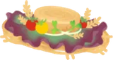 野菜の麦わら帽