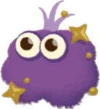 くつろぐポフ・星屑パープル