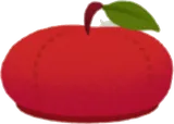 林檎ベレー帽・赤