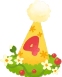 小さな4周年記念パーティーハット