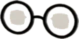 シンプルなだてメガネ