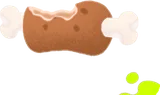 かじった骨つき肉