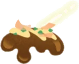 トロリとかかったトッピング