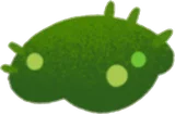 発光した小さな苔