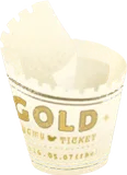 ゆるく巻いた金のピグミーチケット