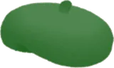 大きなシンプルベレー帽・緑