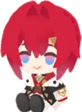 アンジュの頭のせぬいぐるみ