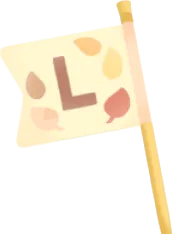 秋のお弁当ピック旗の実の画像