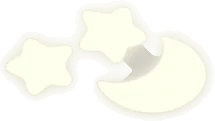 月と星のきらめきクッションの実の画像