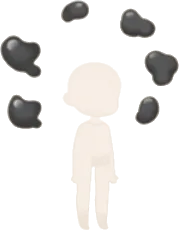黒いスライムのアクセサリーの画像