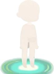光を帯びた波紋の画像