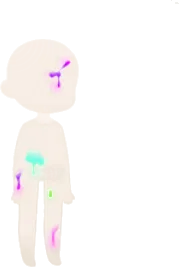 飛び散るカラフル液体の画像
