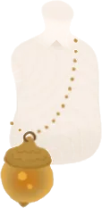 お手製どんぐりポシェットの画像