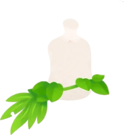 葉っぱとツタのベルトの画像