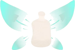 ほのかに光る妖精の羽の画像