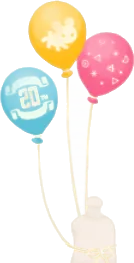 20周年の風船の画像