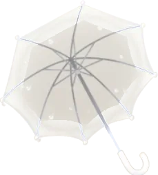 雨に濡れる透明な傘の画像