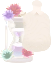 背負う砂丘の砂時計の画像
