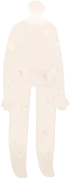 体にかかった水滴の画像