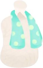 水玉のタオルの画像