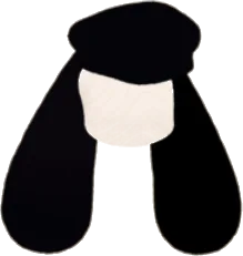 あやしげな黒マフラーの画像