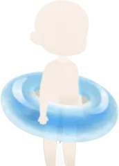 大きな氷の浮き輪の画像