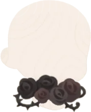 絡まり咲く薔薇の首飾りの画像