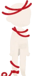 絡まる毛糸の画像