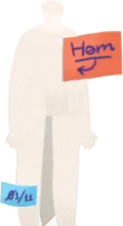 研究員の付箋の画像