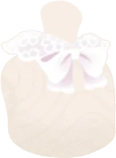 桜柄フリルの付け襟の画像