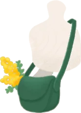 ミモザポシェットの画像