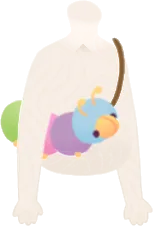 イモムシのぬいくるみショルダーの画像