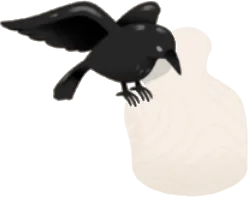 肩のせカラスの画像