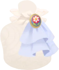ガラスブローチのフリルタイの画像