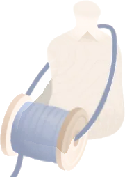 優しい色のボビンの画像